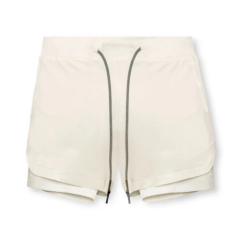 Shorts jogger masculino 2 em 1.