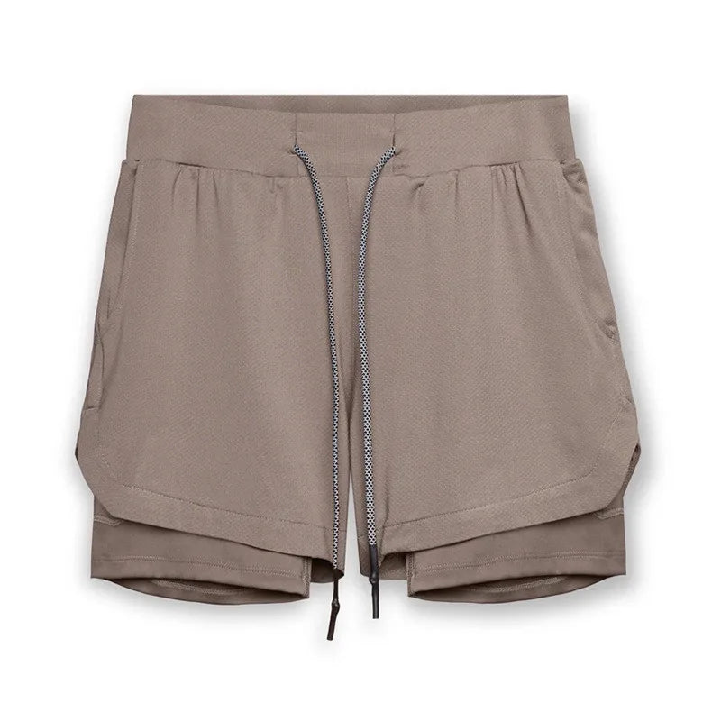 Shorts jogger masculino 2 em 1.