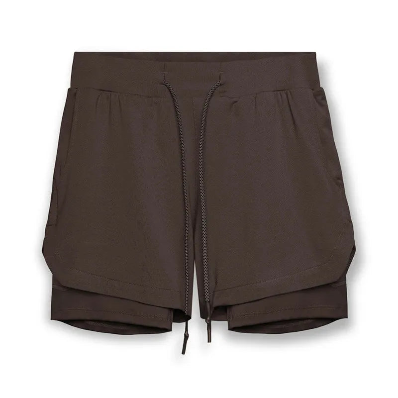 Shorts jogger masculino 2 em 1.