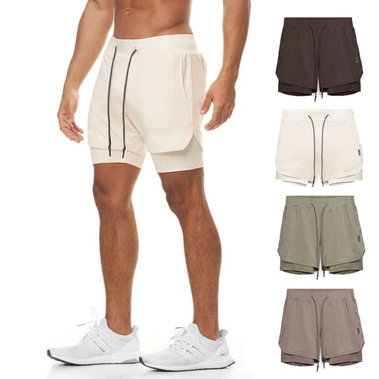 Shorts jogger masculino 2 em 1.