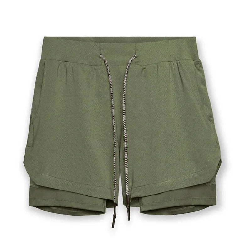 Shorts jogger masculino 2 em 1.